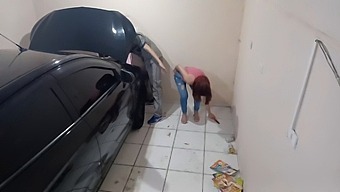 Boss And Client Get Frisky In The Mechanic'S Workshop!