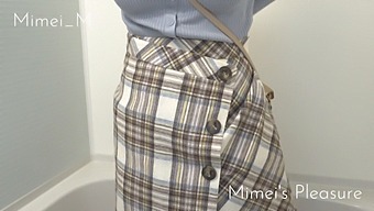 A Charming Japanese Lass Pleasures Herself Bare-Breastedly, Urinates And Experiences Multiple Climaxes